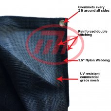  6 x 20 - Premium 70% Shade Cloth, Shade Sail, Sun Shade (Black Color)