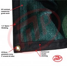  10 x 12  - Premium 90% Shade Cloth, Shade Sail, Sun Shade (Green Color)